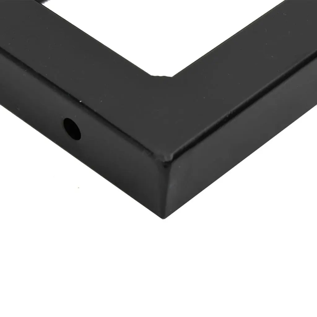 Shelf Brackets Trapezium Steel Wall Mount 2 pcs Black