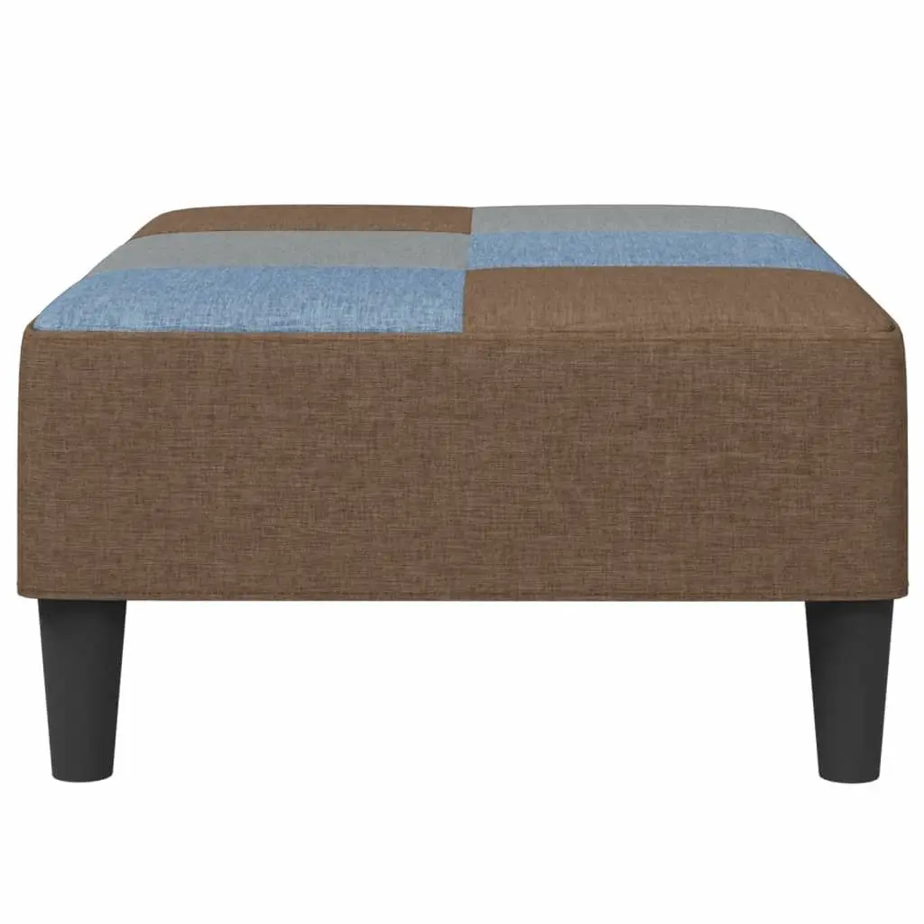 Ottoman Multicolour Patchwork Fabric Footstool 77 x 55 x 31 cm