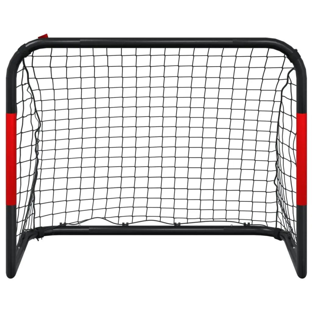 Soccer Goal Training Aid Durable Polyester Net Powder-Coated Steel Frame 90x48x71cm Black