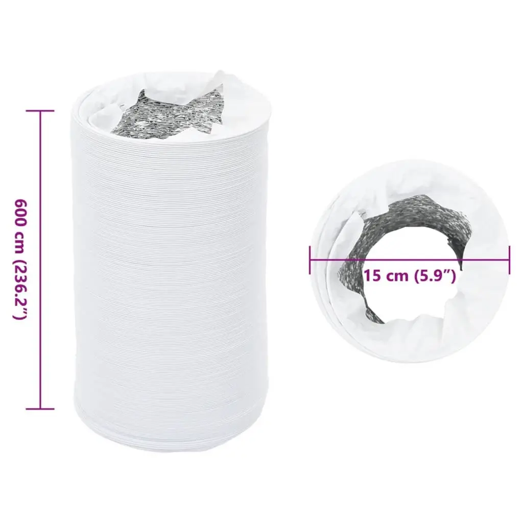 Ventilation Duct Flexible 6m Aluminium PVC High-Temperature Resistant Air Ductwork