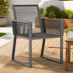 Outdoor Garden Chairs 2 Pieces Black Poly Rattan Backrest Armrests Patio Seating