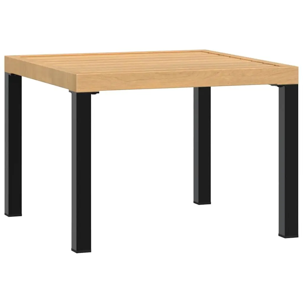 Garden Coffee Table Outdoor Patio Furniture Black 55x55x39.5 cm Steel Frame