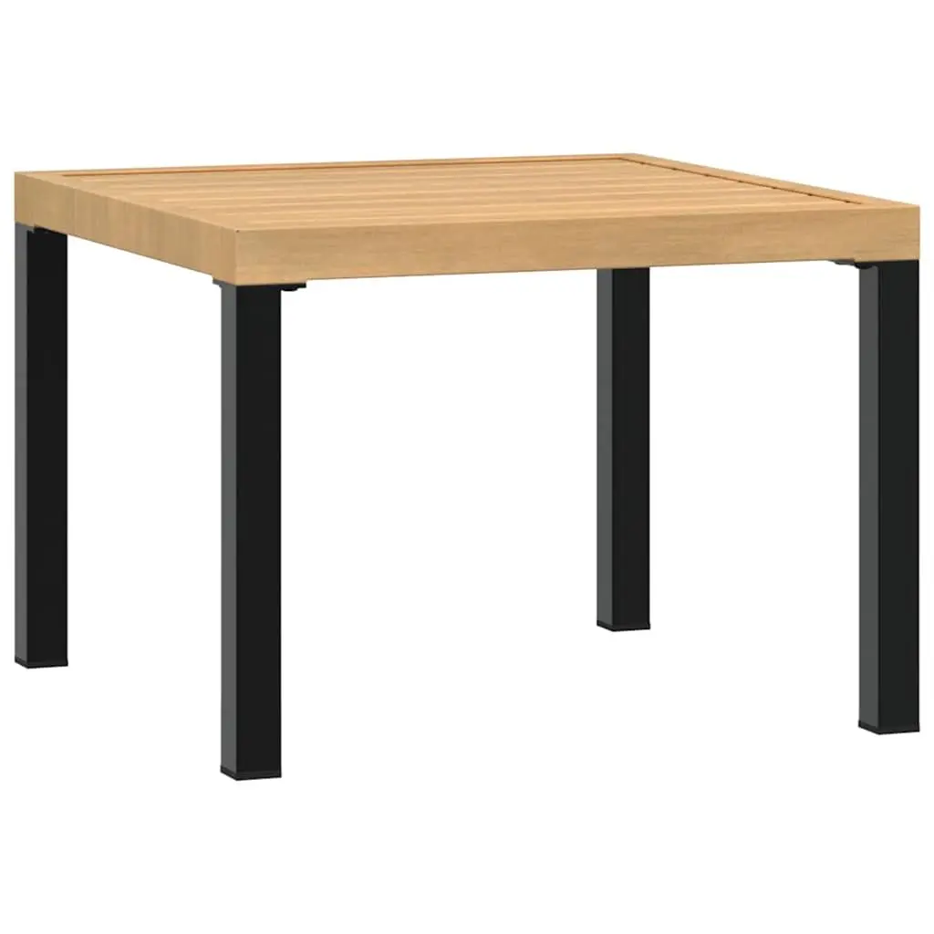 Garden Coffee Table Outdoor Patio Furniture Black 55x55x39.5 cm Steel Frame