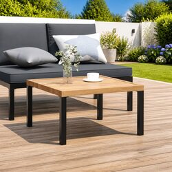Garden Coffee Table Outdoor Patio Furniture Black Square 65x65x40cm