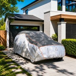 Car Cover SUV Hail Protection Full L Grey Silver UV Rain Snow Dust Storage Bag