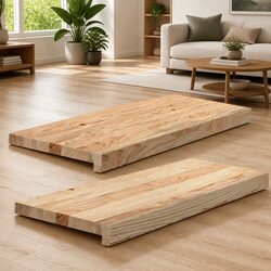 Window Sill 70x25x2 cm Solid Oak Wood Untreated Natural Display Ledge Pair
