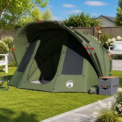 Fishing Tent 5-Person Waterproof Camping Shelter Olive Green Outdoor Shade
