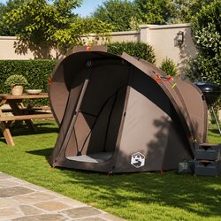 Fishing Tent 4-Person Waterproof Brown Camping Shelter UV Protection Outdoor