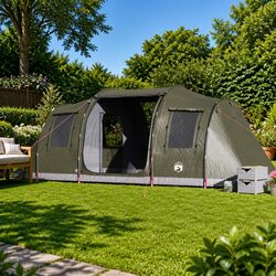 Camping Tent Tunnel 4-Person Waterproof Green Outdoor Adventure Hiking Shelter