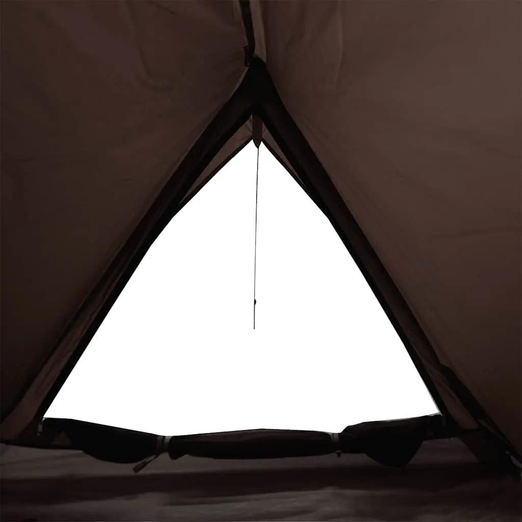 Camping Tent 2-Person Waterproof Brown with Mosquito Protection and Ventilation