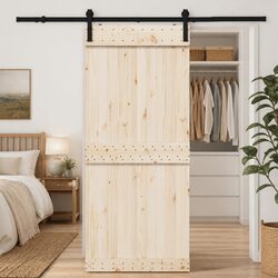 Sliding Door Hardware Kit 183cm Steel Track Rail System for Indoor Doors