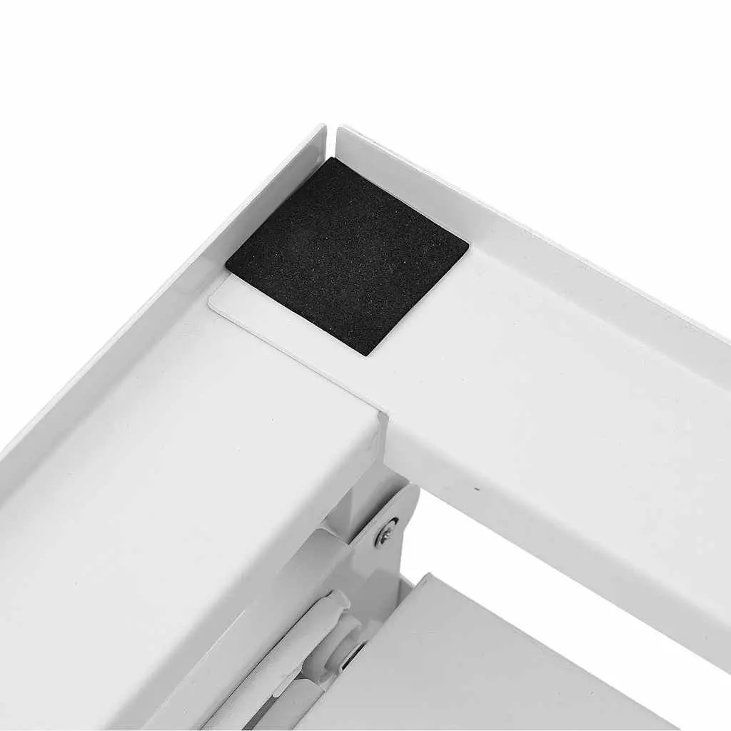 Washing Machine Pedestal with Pull-Out Storage Shelves Steel Frame White
