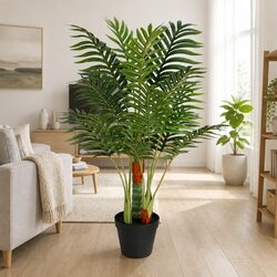 Artificial Palm Tree 85cm with 3 Trunks Green Decorative Indoor Plant Home