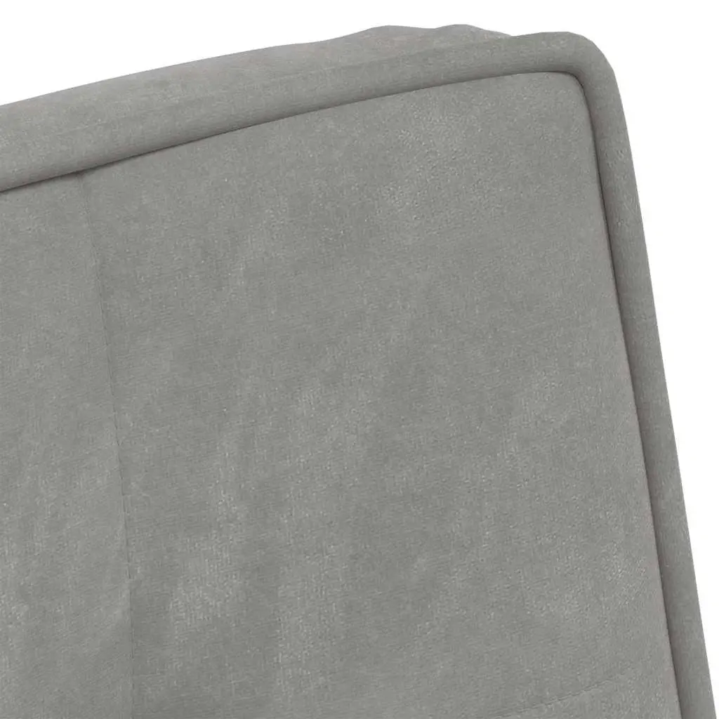Relaxing Chair Soft Velvet Upholstered Backrest Grey