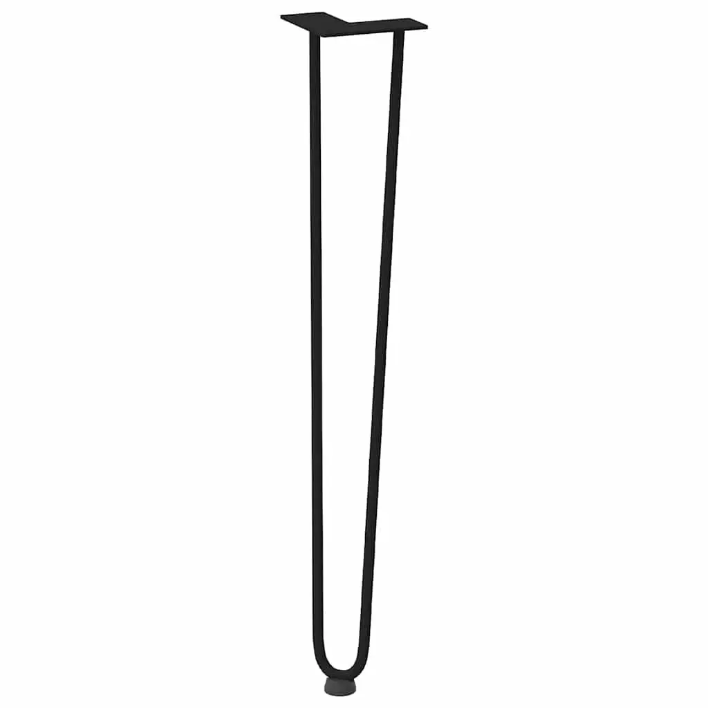Hairpin Table Legs 72cm Black Steel for Console Coffee Tables 4pcs