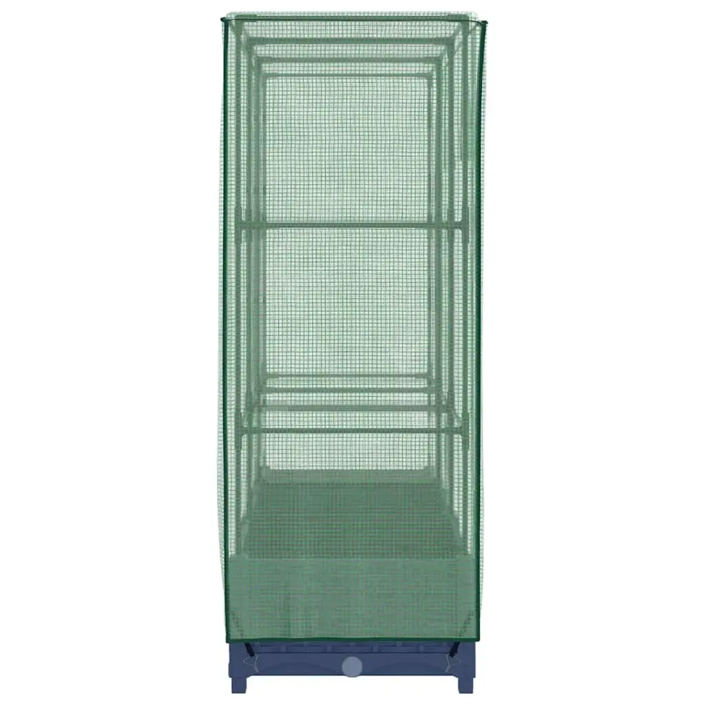 Raised Garden Bed Greenhouse Cover Polypropylene Frame 120 x 40 x 123 cm Grey