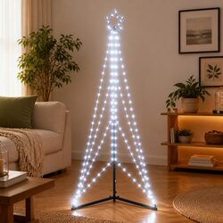 LED Christmas Tree 182cm 363 Cold White Lights 8 Effects Indoor Outdoor Decor