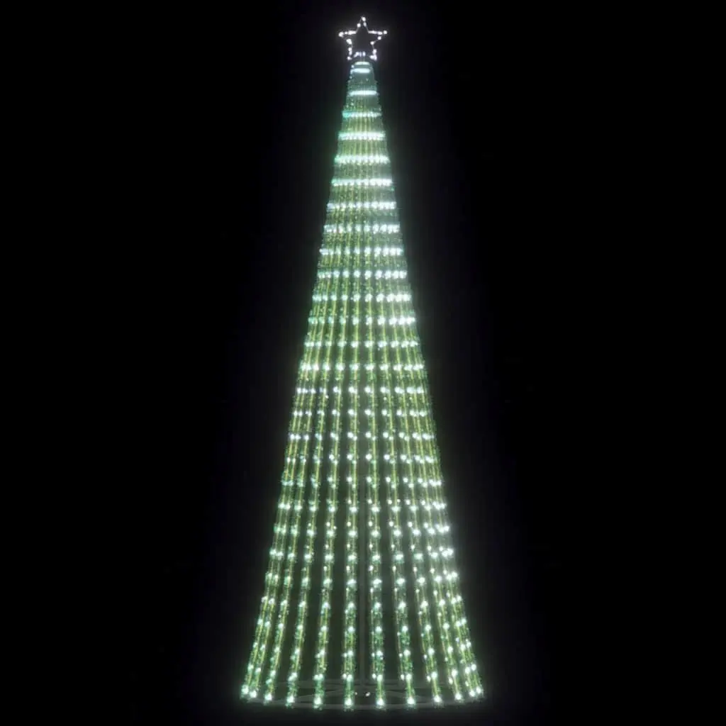 LED Christmas Tree 475 Cold White Lights 250cm 8 Effects Indoor Outdoor