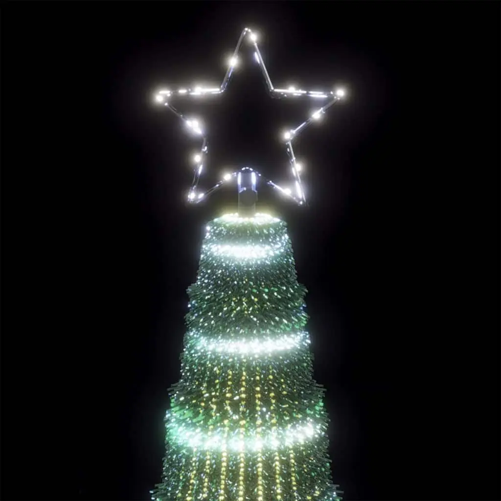 LED Christmas Tree 475 Cold White Lights 250cm 8 Effects Indoor Outdoor