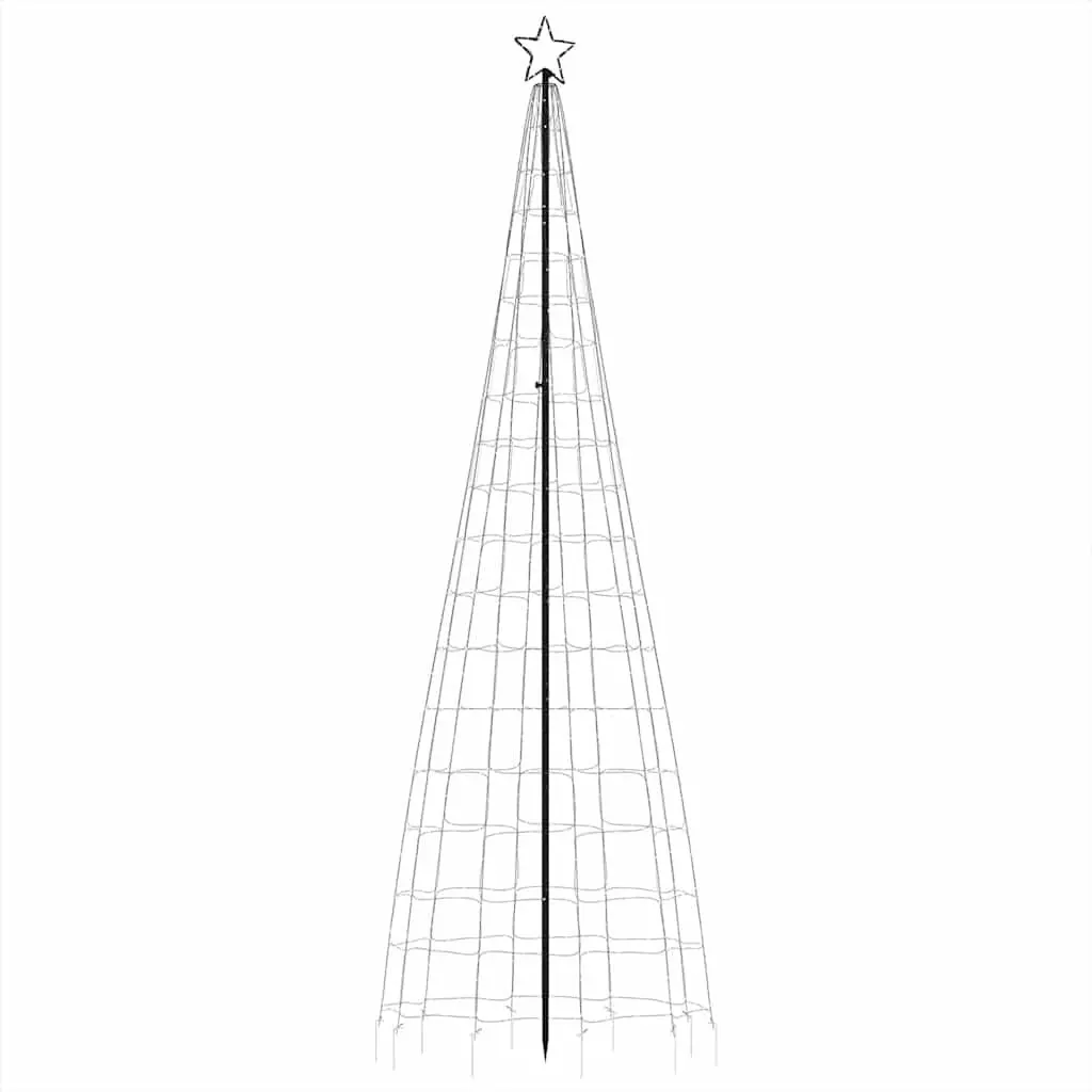 LED Christmas Tree 570 Lights Cold White 300cm Indoor Outdoor Collapsible