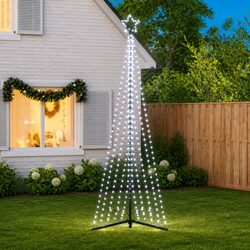 LED Christmas Tree 495 Cold White Lights 8 Effects Indoor Outdoor Holiday