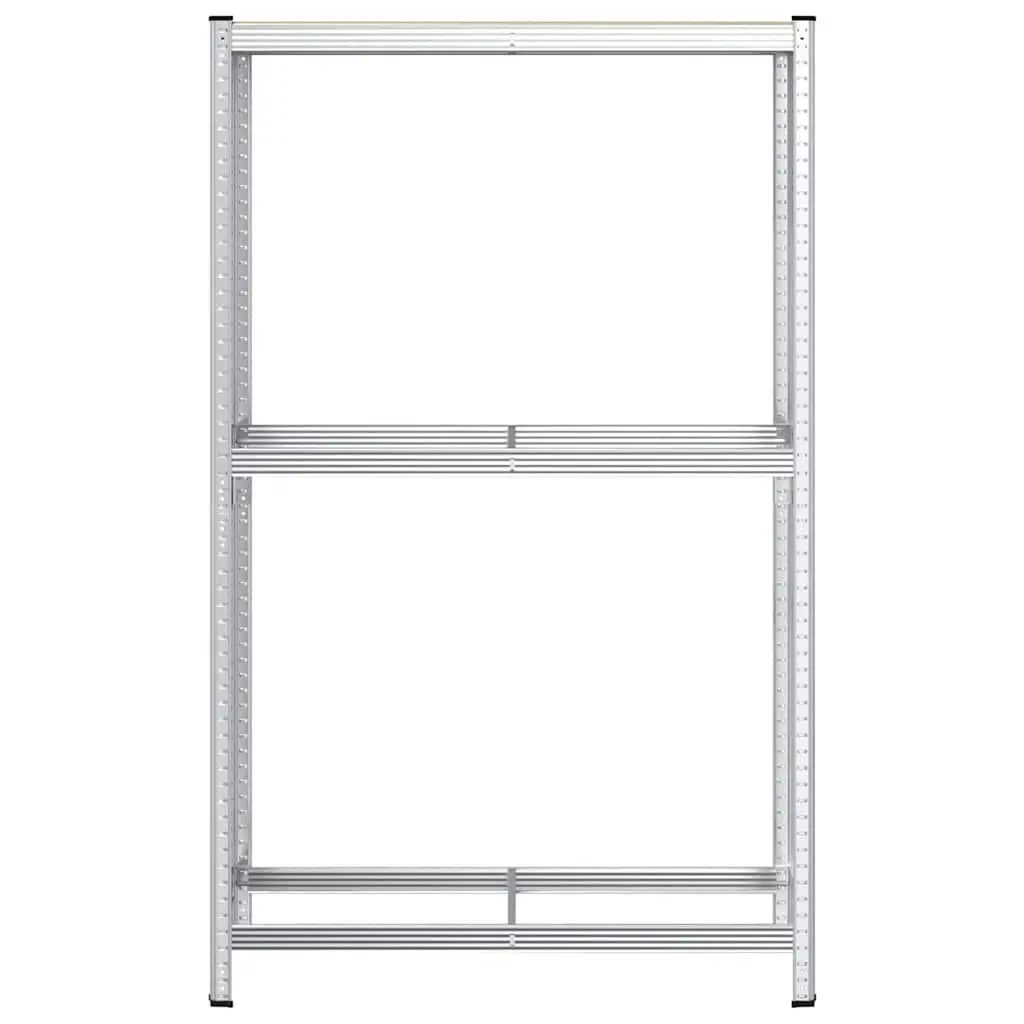 2-Layer Industrial Tyre Shelf Storage Rack Garage Workshop Silver Steel
