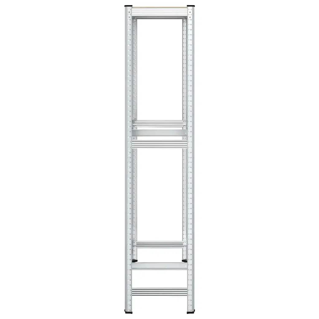 2-Layer Industrial Tyre Shelf Storage Rack Garage Workshop Silver Steel