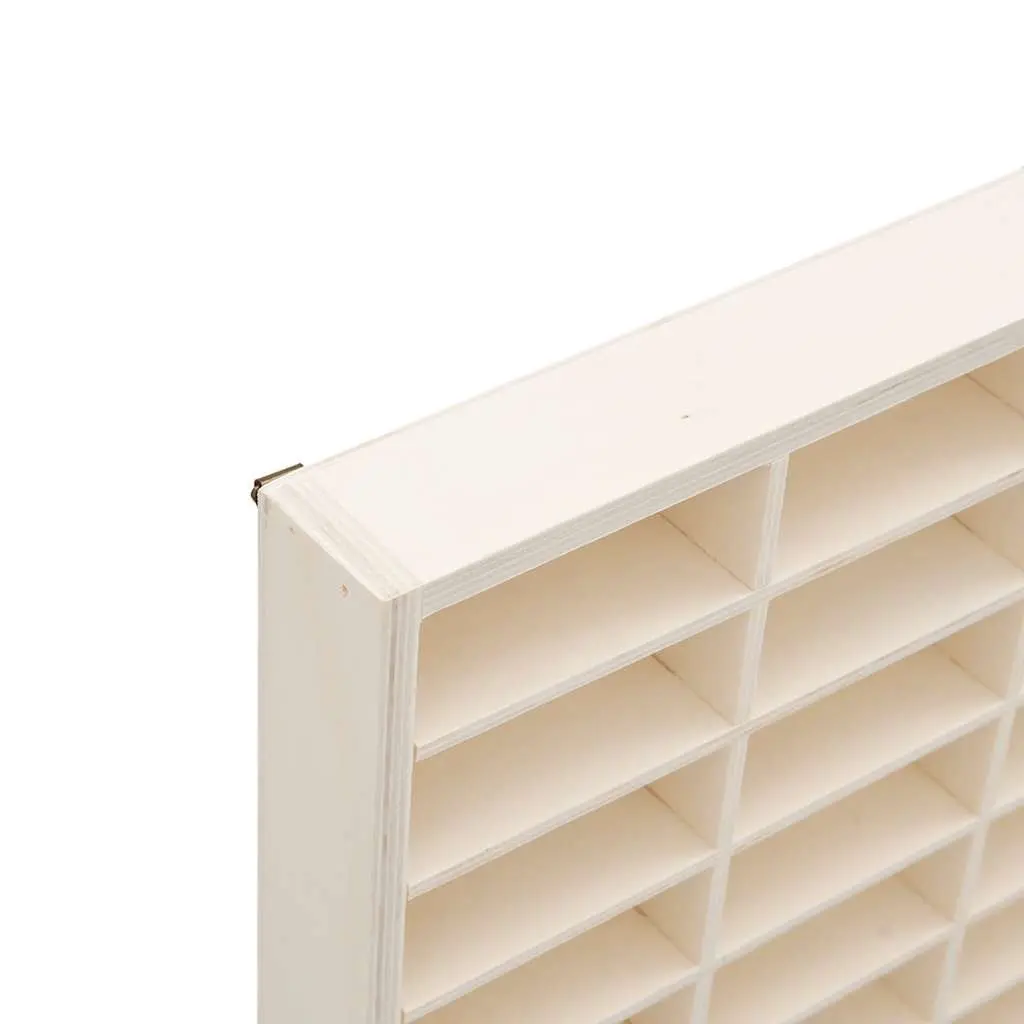 Wooden Wall Mounted Display Case 90 Compartments Collector Storage Organizer