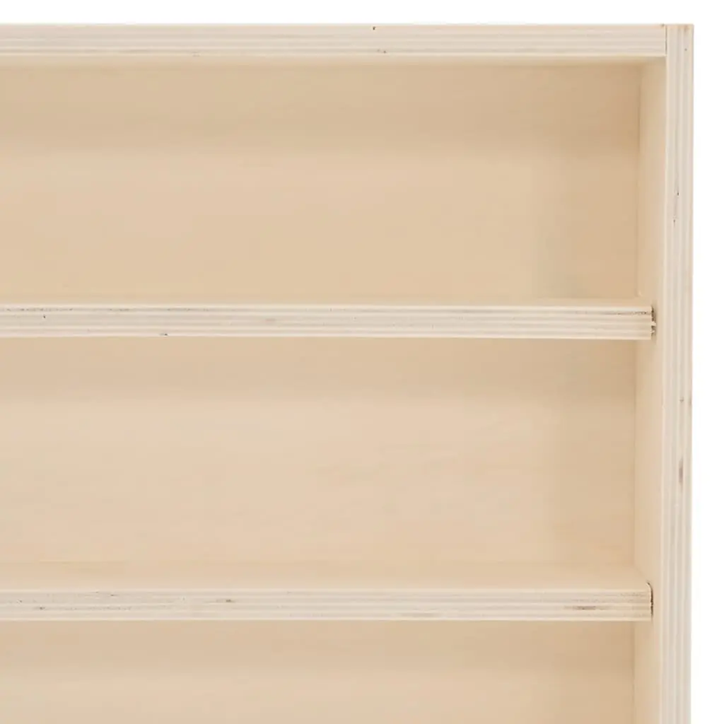 Wooden Wall Mounted Display Cabinet with Doors 4 Shelves Collector Storage Case