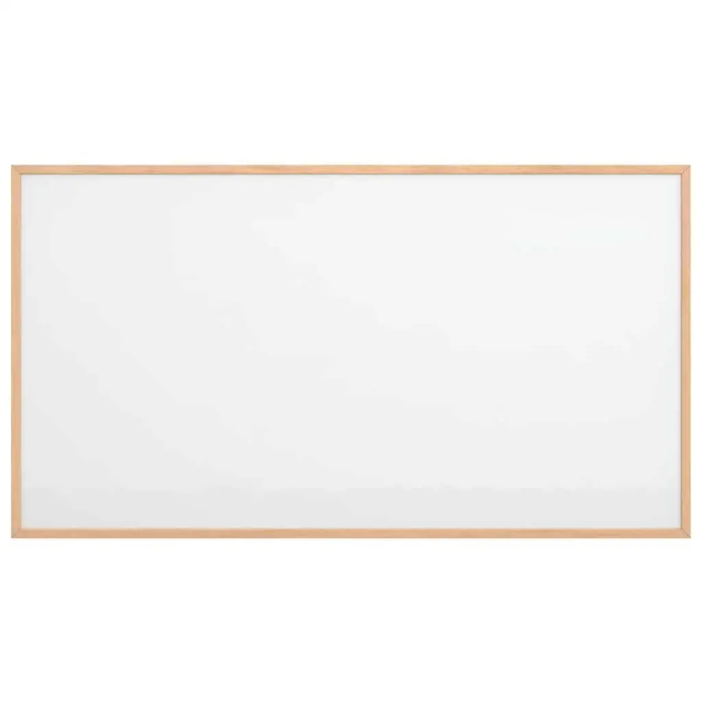 Magnetic Whiteboard Dry Erase Board Lacquer Coated Surface 100x55cm Pine Wood Frame