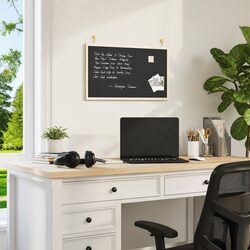Chalkboard with Solid Pine Wood Frame 60x40 cm Bulletin Board Display Notes