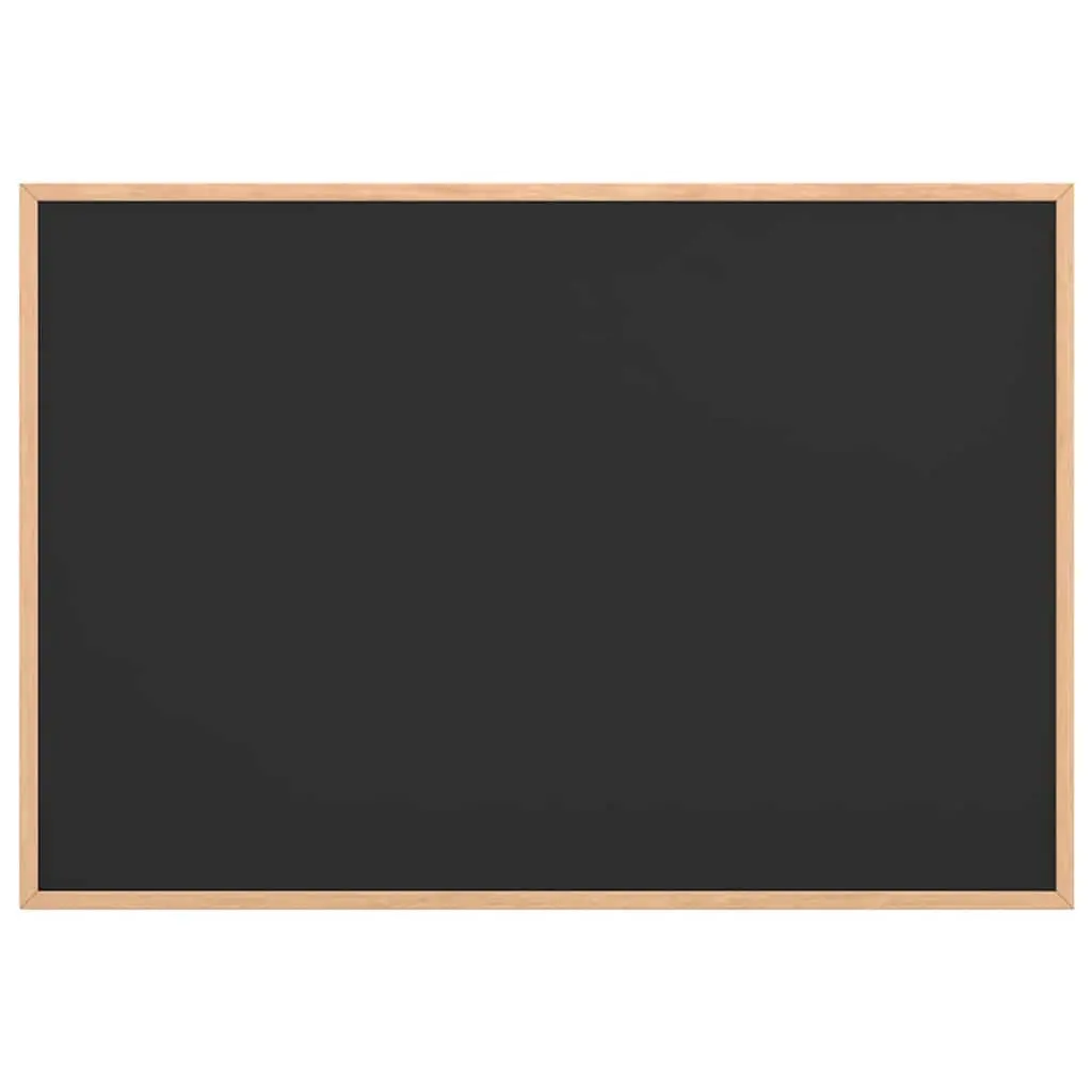 Chalkboard Black Bulletin Board Smooth Writing Surface 80x55cm Solid Pine Wood Frame Home Office