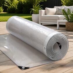 Clear Tarpaulin with Eyelets 3x5 m Transparent Polyethylene Waterproof Outdoor