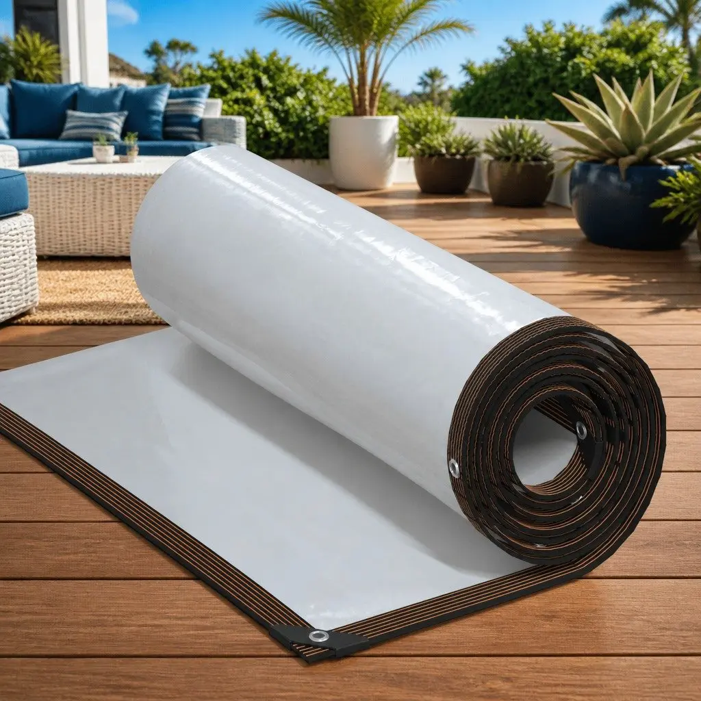 Clear Tarpaulin 3x3 m Polyethylene Eyelets Water-Resistant Garden Outdoor Cover