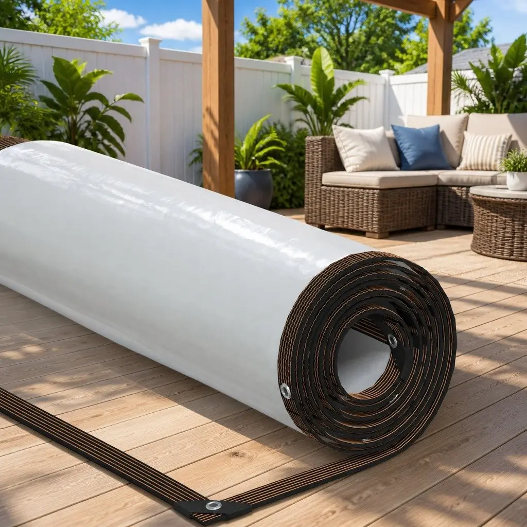 Clear Tarpaulin with Eyelets 3x6 m Polyethylene Waterproof Outdoor Garden Cover