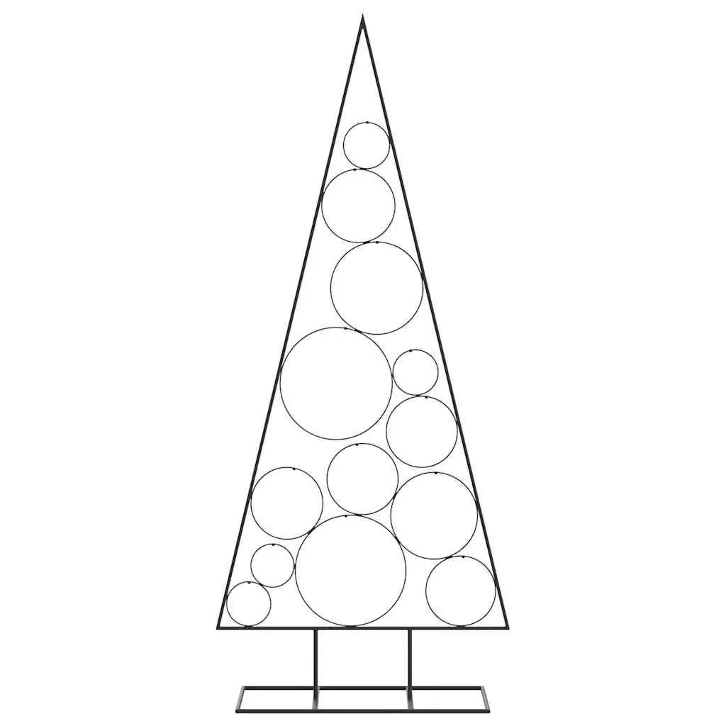 Metal Christmas Tree Frame 150cm Tall Black DIY Decoration Stand Modern Design