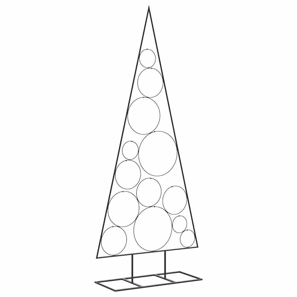 Metal Christmas Tree Frame 150cm Tall Black DIY Decoration Stand Modern Design
