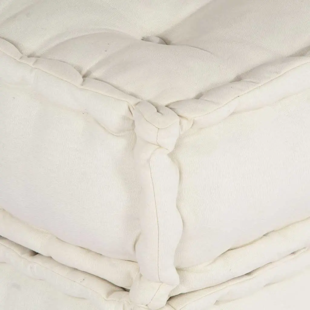 Modular Sofa Unit Soft Cushion 70x70x54 Cream Cotton