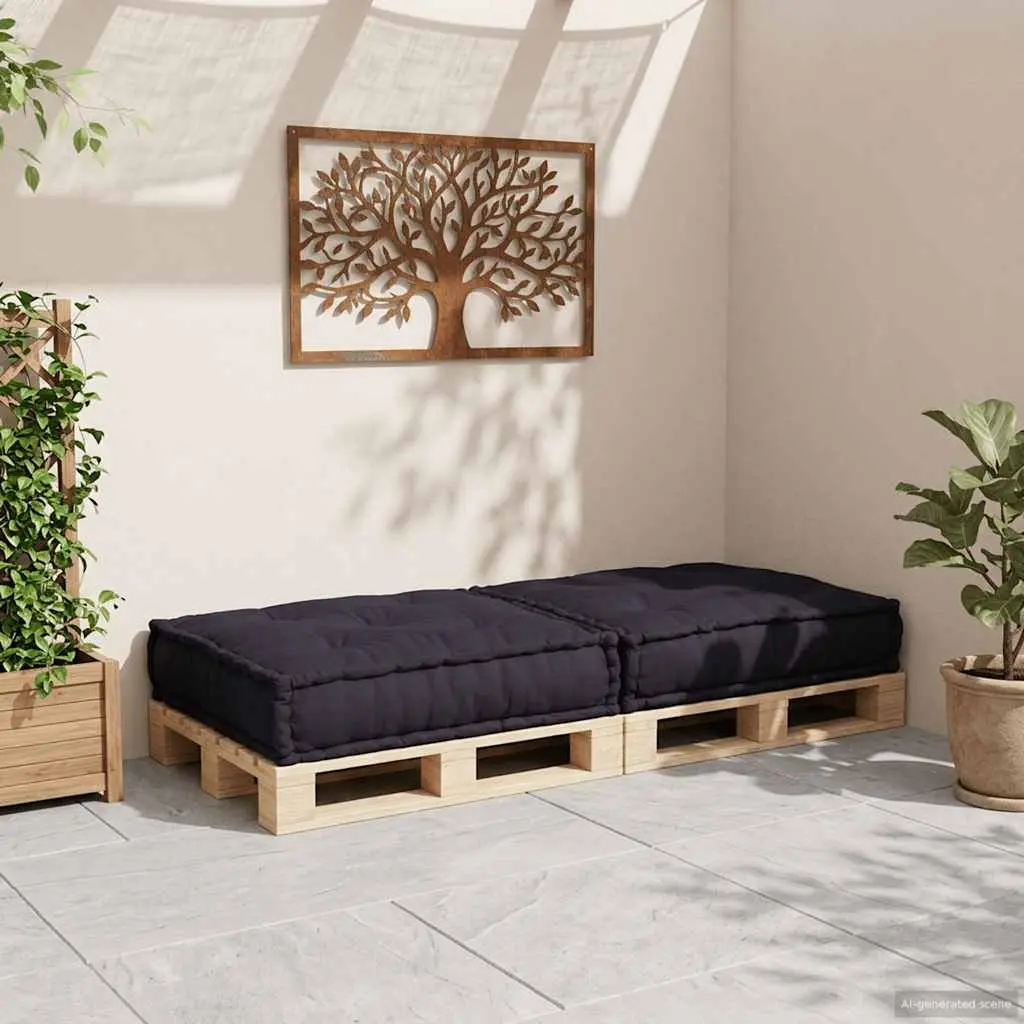 Modular Sofa Unit Soft Cushioned Seat Anthracite Fabric 70cm L x 70cm W x 36cm H