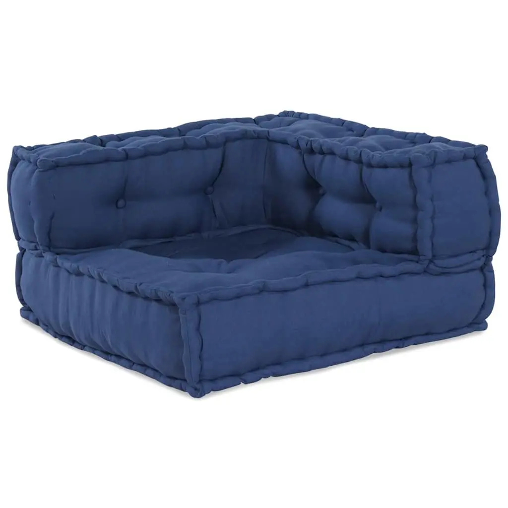 Modular Sofa Unit Blue Fabric Cushion Indoor Outdoor Lounge Seating 70x70x56cm