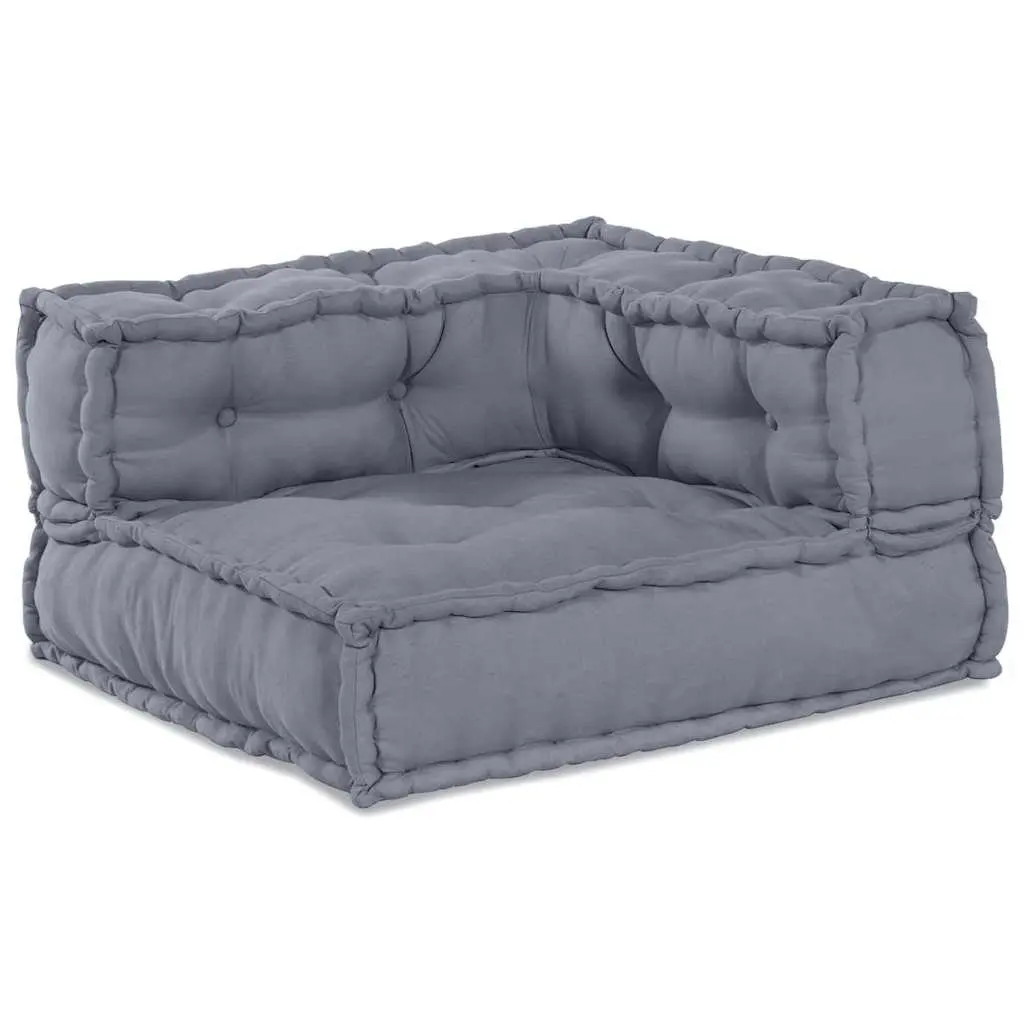 Modular Sofa Unit Grey Fabric 70x70x56cm Indoor Outdoor Lounge Seating