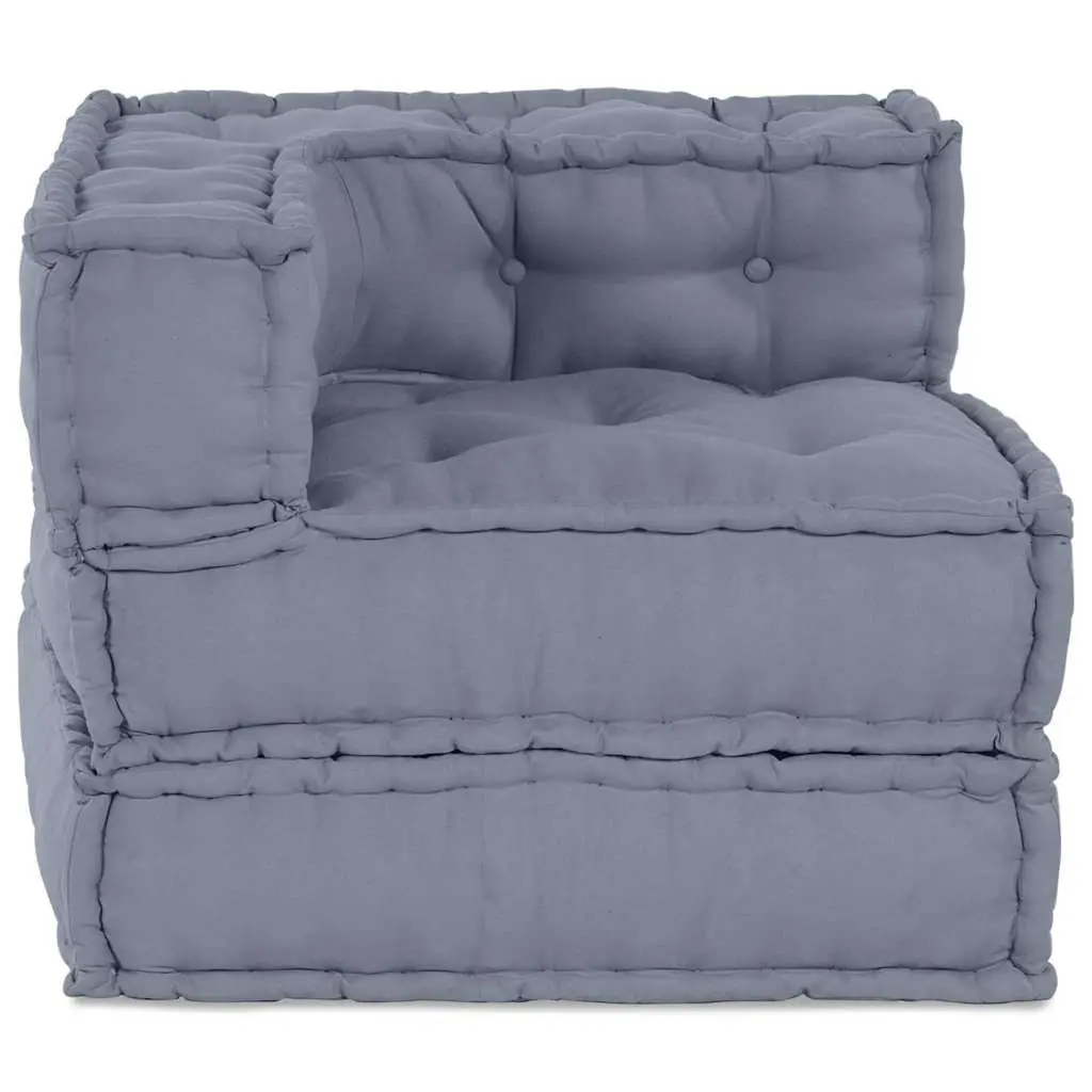 Modular Sofa Unit Grey Fabric 70x70x56cm Indoor Outdoor Lounge Seating