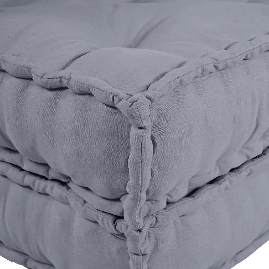 Modular Sofa Unit Grey Fabric 70x70x56cm Cushioned Seating Indoor Outdoor Lounge