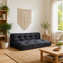 Pallet Sofa Cushion 2 pcs Anthracite 120 x 80 x 38 cm Fabric Upholstery Modern