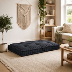 Pallet Sofa Cushion Anthracite 120 x 80 x 12 cm Modular Foam Fabric Seat Pad
