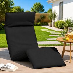Folding Sun Lounger Recliner Chair Garden Beach Outdoor Seating 5 Positions