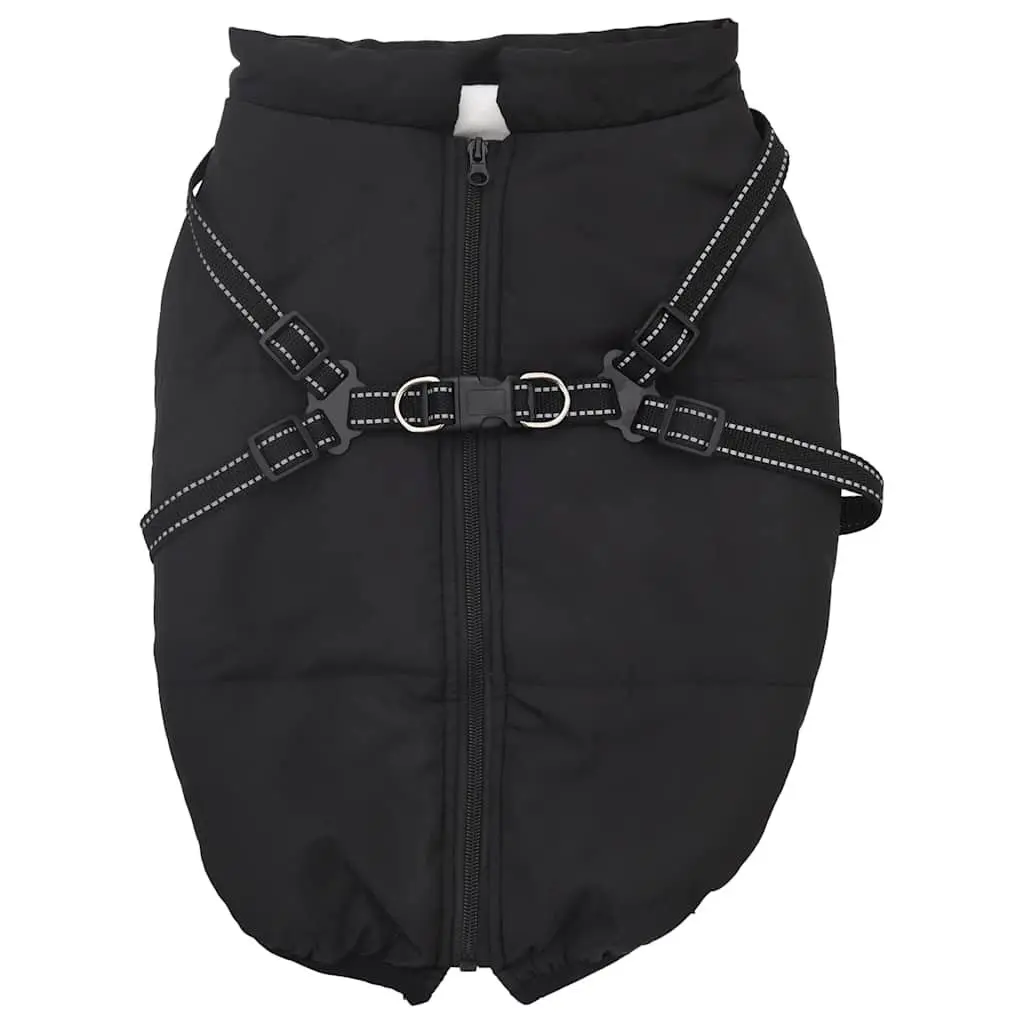 Dog Coat Waterproof Reflective Winter Jacket 3XL Black