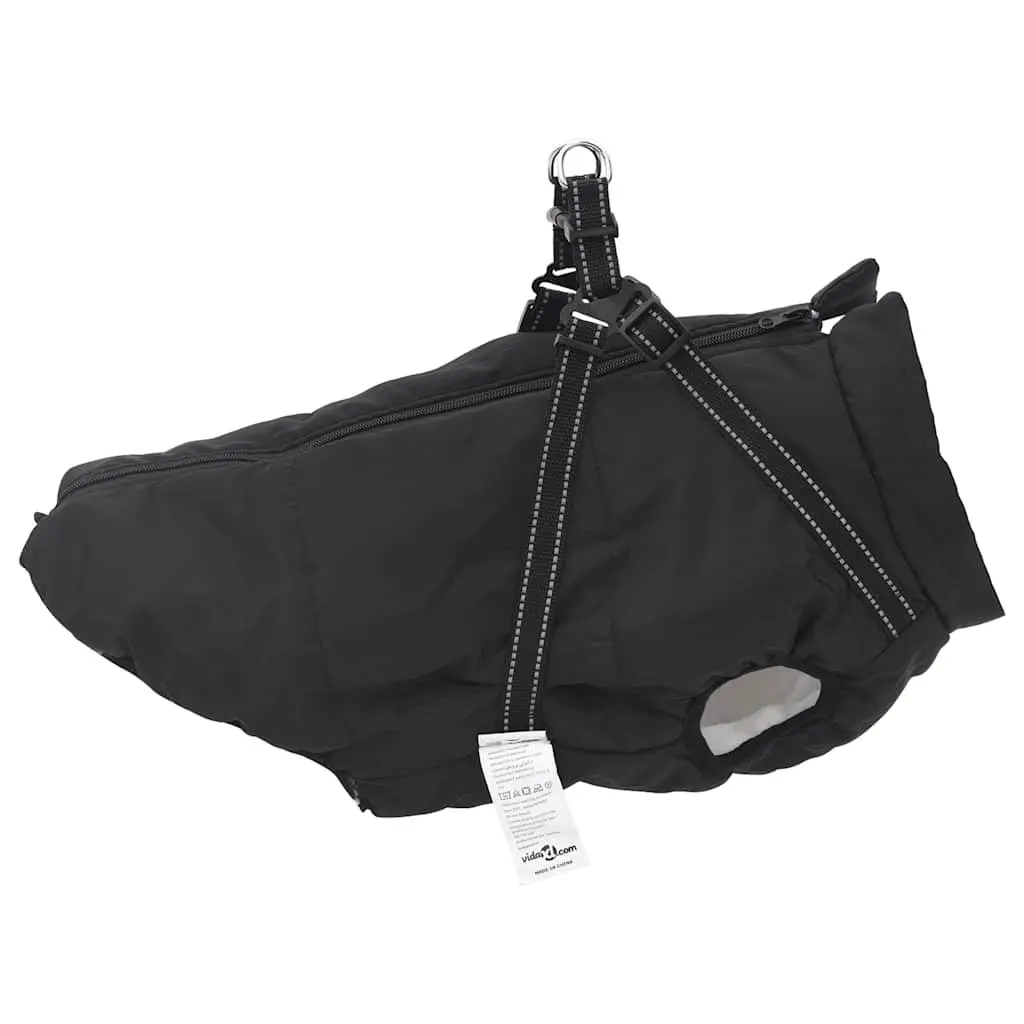 Dog Coat Waterproof Reflective Winter Jacket 3XL Black