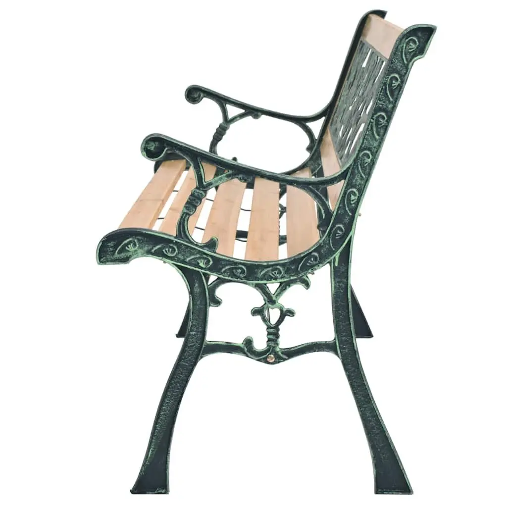 Garden Bench 122cm Outdoor Seating Brown Decorative Patio Wooden Frame Backrest