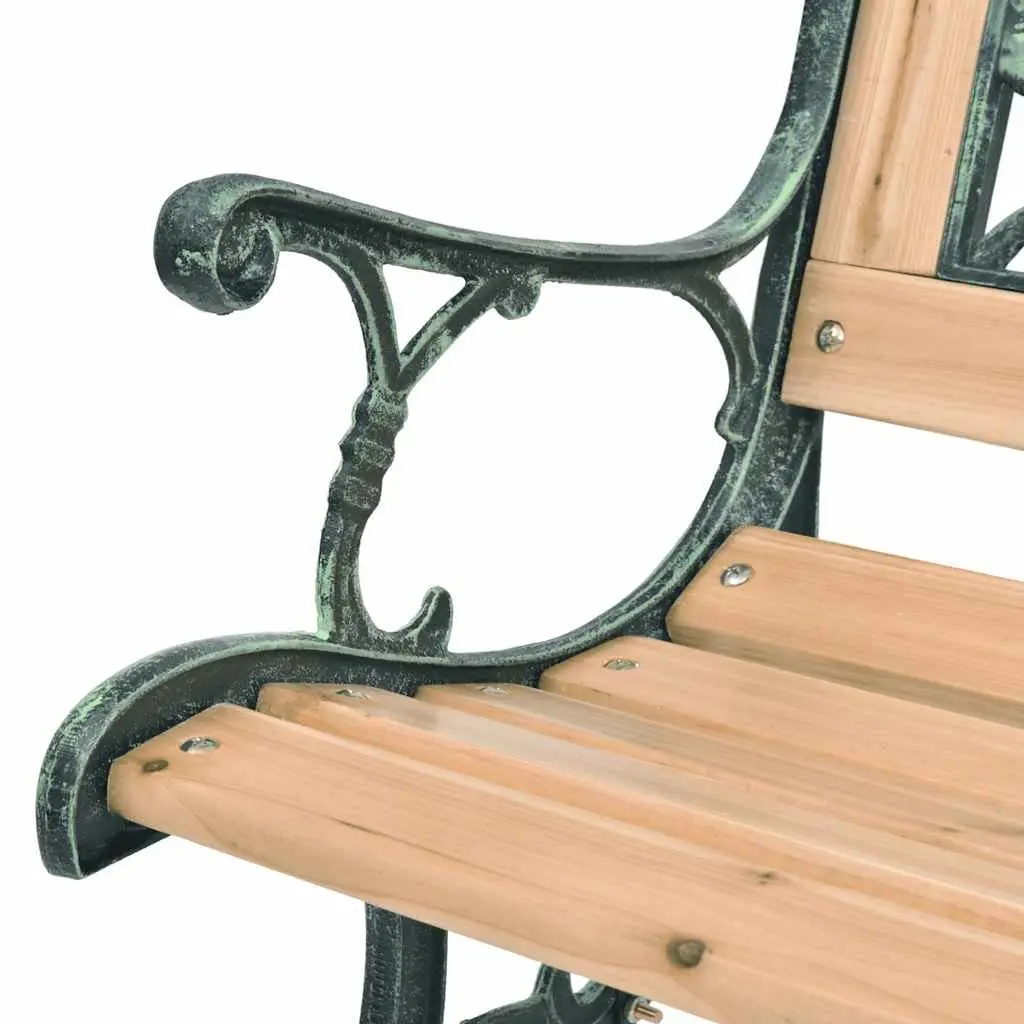 Garden Bench 122cm Outdoor Seating Brown Decorative Patio Wooden Frame Backrest